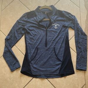Nantucket athletic top quarter zip gray, pockets